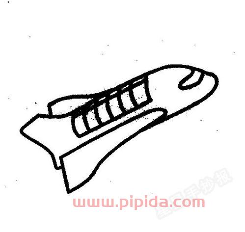 航天飞机简笔画